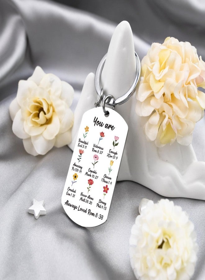 MOEXUKO Christian Keychain Christmas Stocking Stuffers for Teen Girls Religious Gifts for Women Spiritual Gifts for Women Inspirational Baptism Gift for Friends Daughter Sister Birthday Stocking Stuffers - Image 4